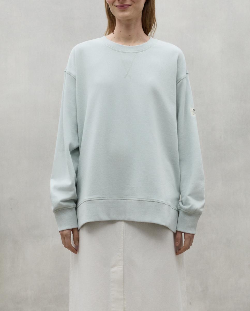 Imagen 0 de Sudadera oversize de cuello redondo y dobladillo de canalé.