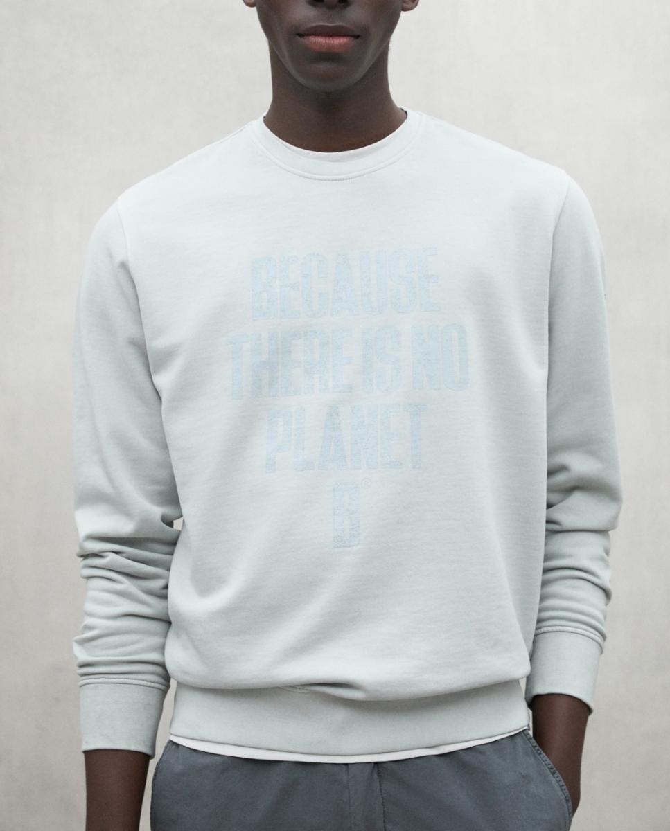 Imagen 0 de Sudadera con estampado frontal y canalé en puños y dobladillo.