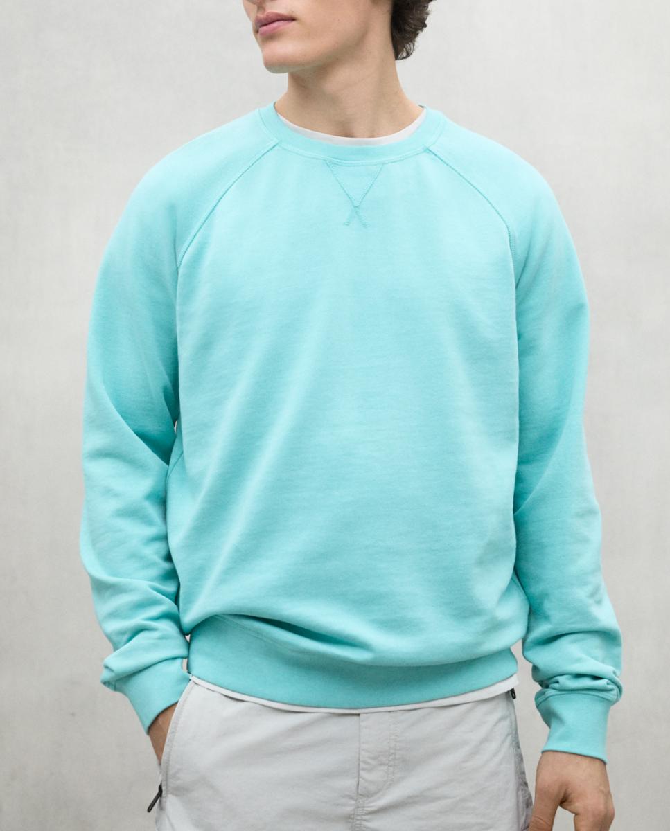 Imagen 0 de Sudadera con marca impresa en manga y cuello redondo.