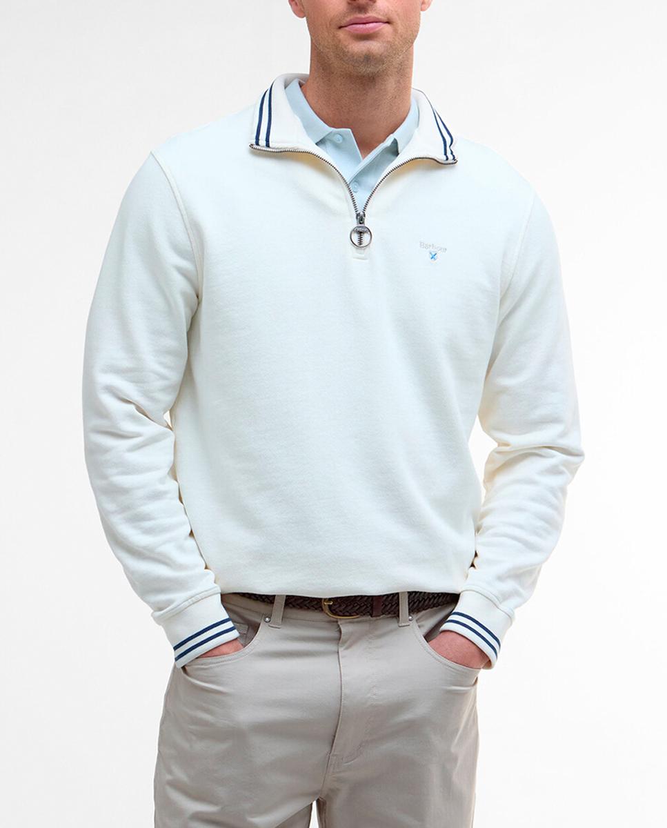 Imagen 0 de Sudadera de hombre lisa cuello de cremallera