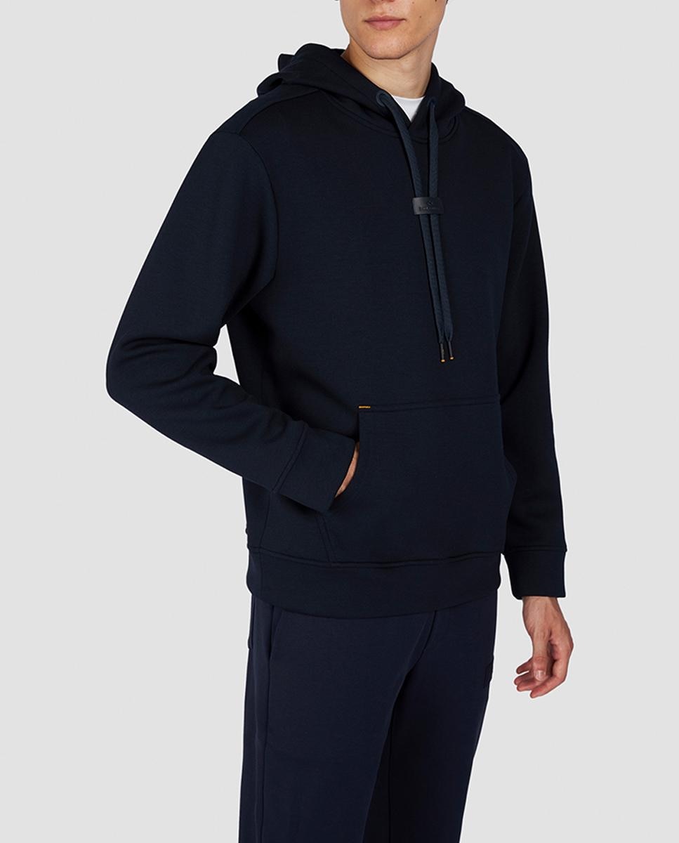 Imagen 0 de Sudadera de hombre bolsillo canguro con cordones tallas grandes