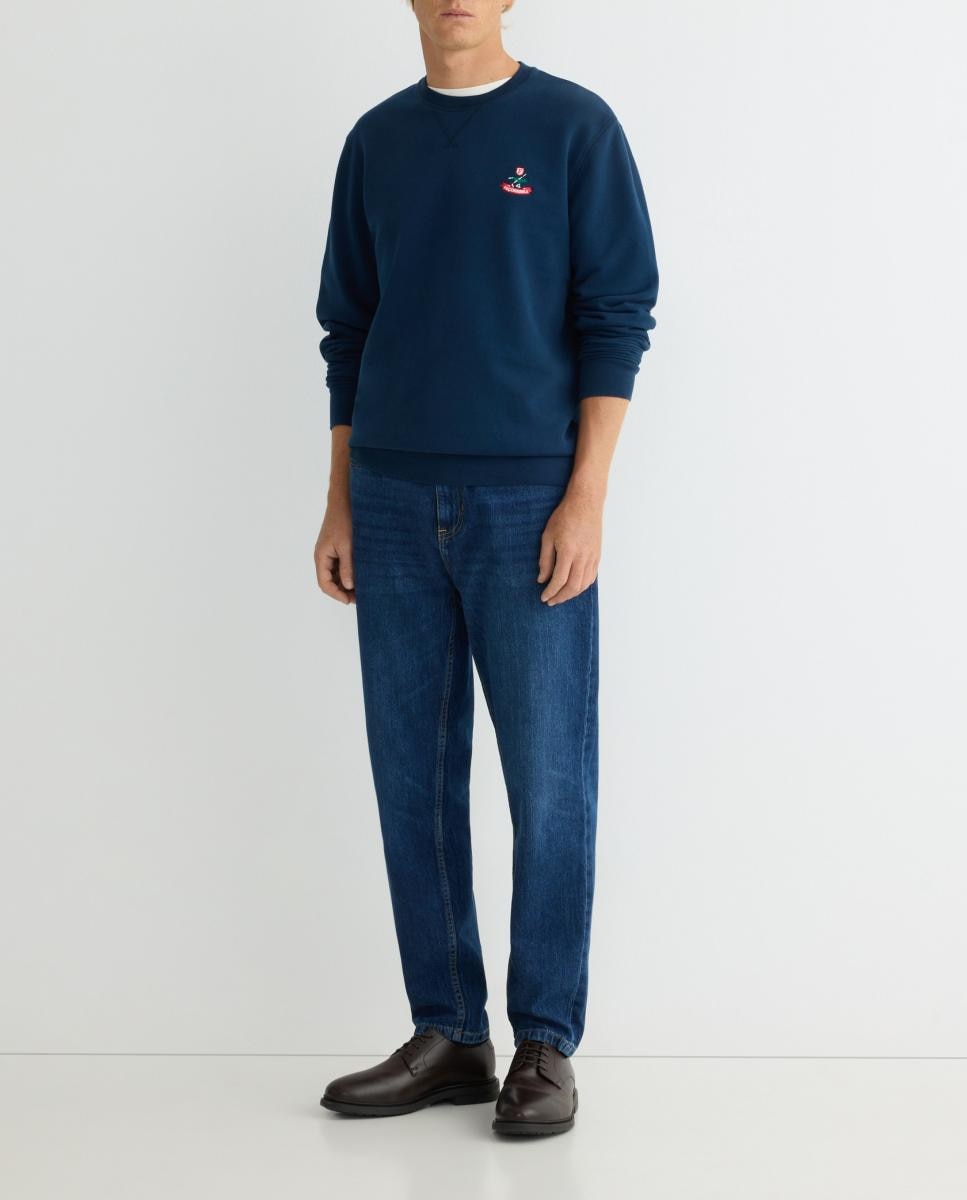 Imagen 0 de Sudadera de hombre lisa con bordado birdie en el pecho