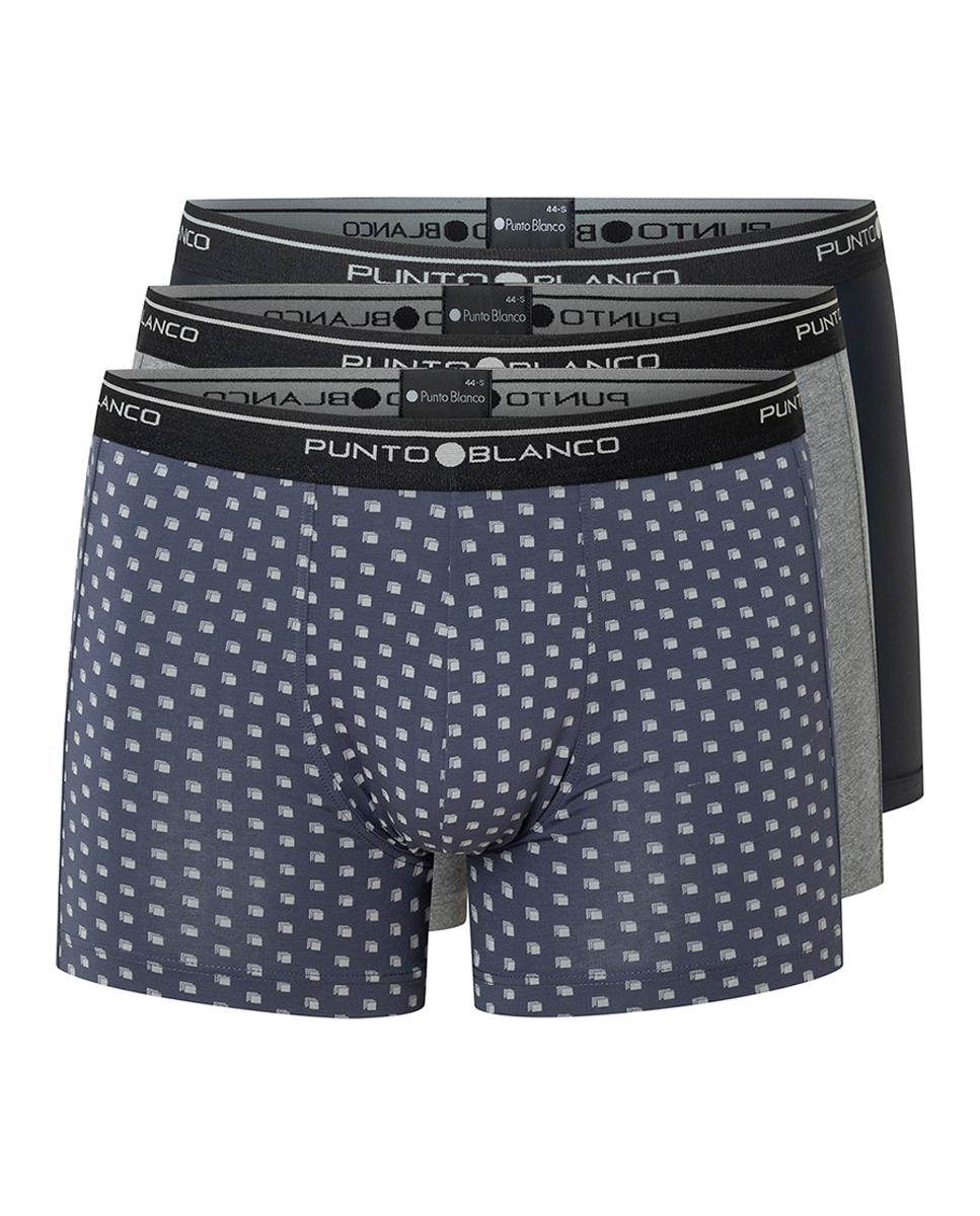 Imagen 0 de Ropa interior de hombre. Pack de 3 bóxers de algodón peinado: 93% y elastano:7%. Costuras interiores planas