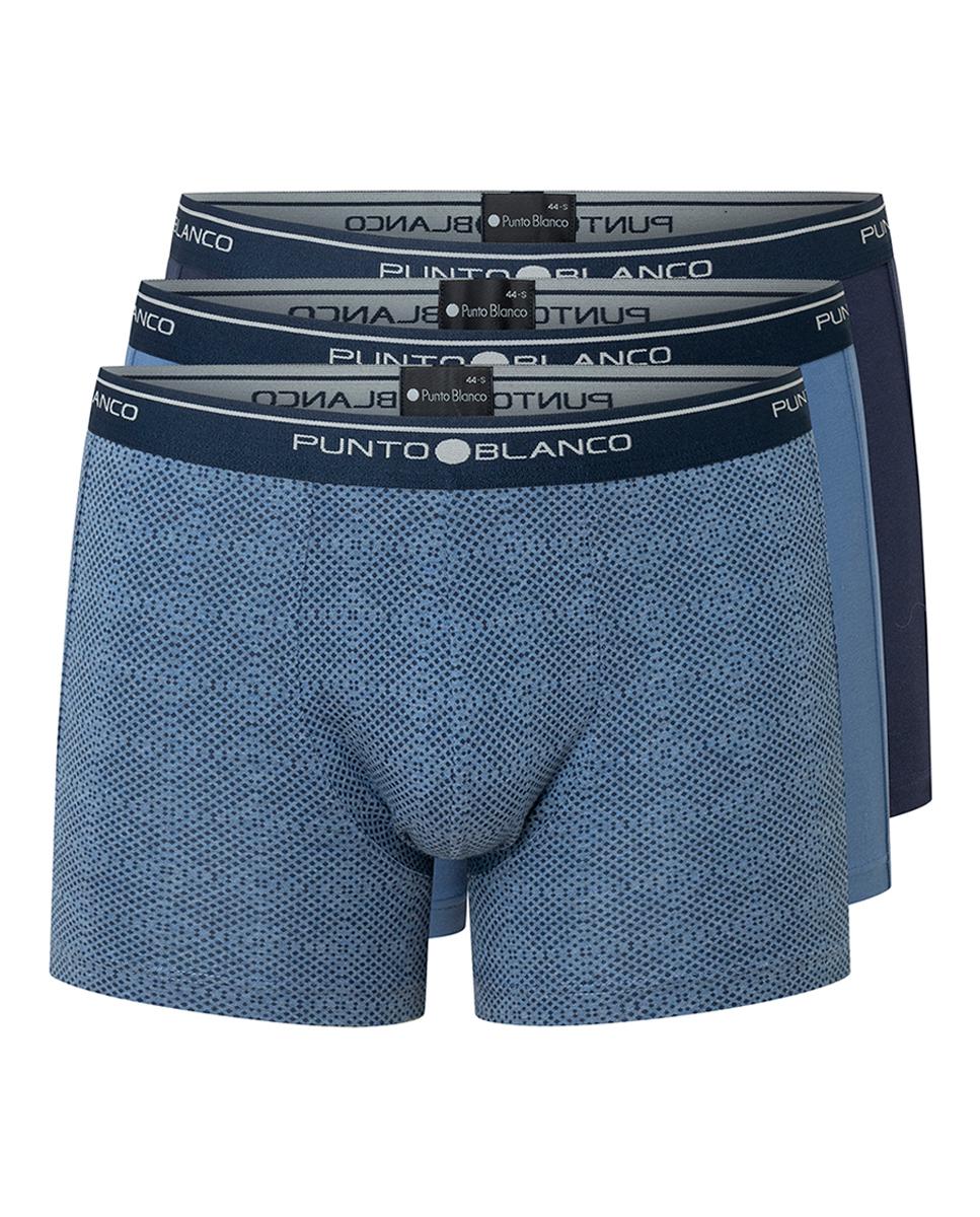 Imagen 0 de Ropa interior de hombre. Pack de 3 bóxers de algodón peinado: 93% y elastano:7%. Costuras interiores planas