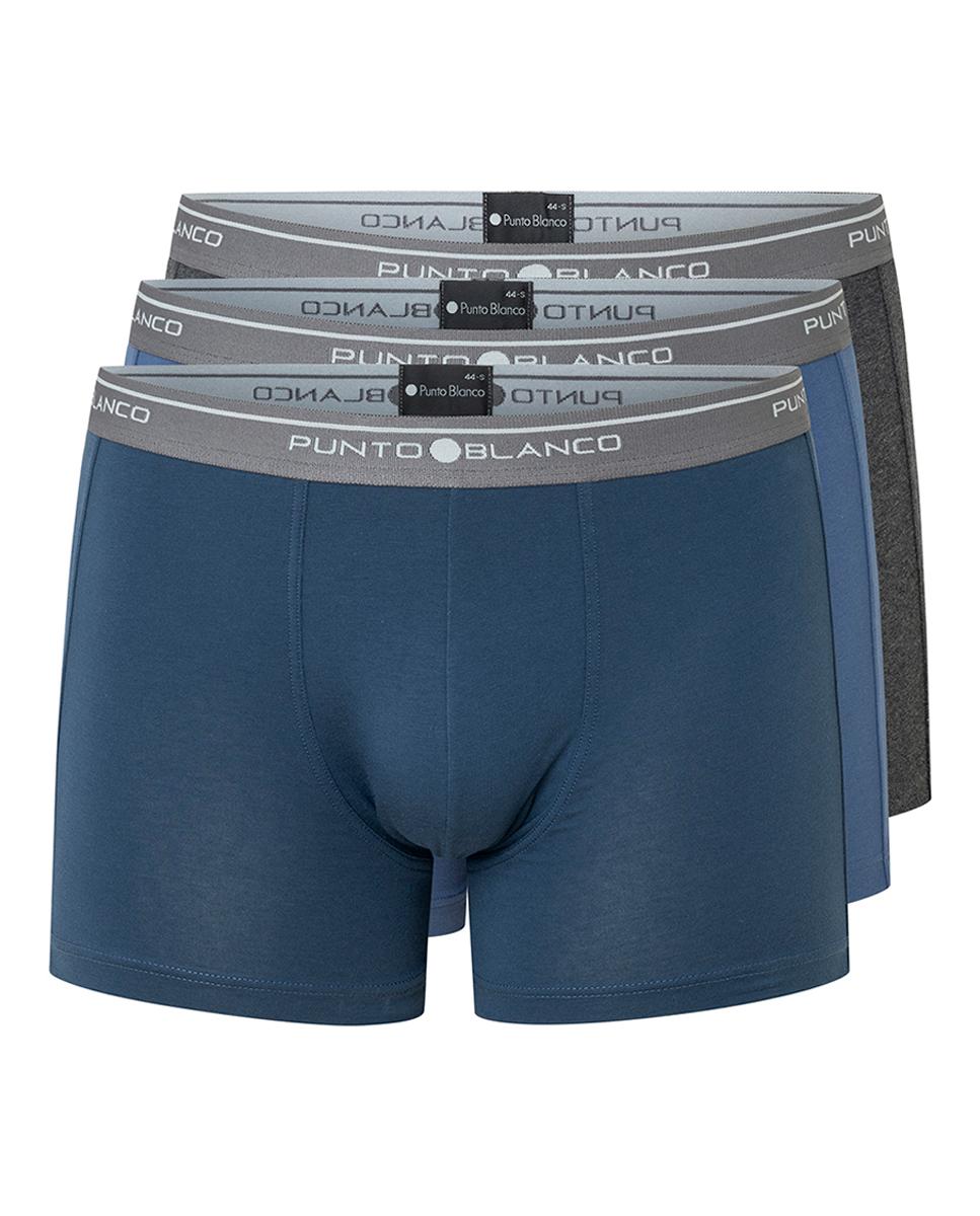 Imagen 0 de Ropa interior de hombre. Pack de 3 bóxers de algodón peinado: 93% y elastano:7%. Costuras interiores planas