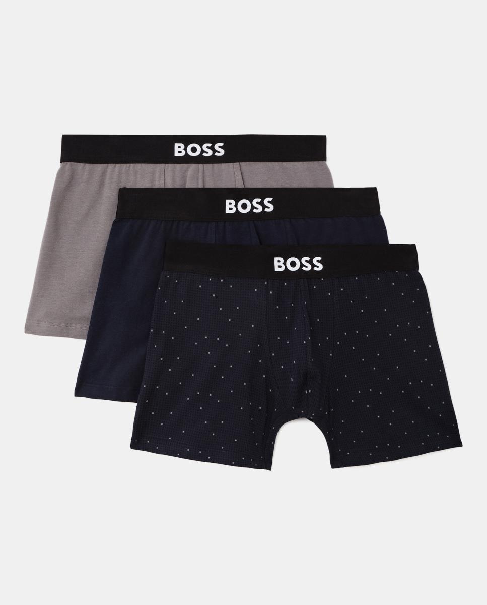 Imagen 0 de Pack de tres boxers largos de hombre en algodón.