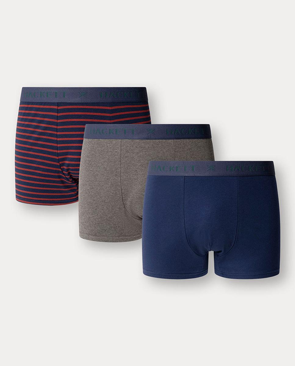 Imagen 0 de Pack de tres bóxers de hombre de punto combinados