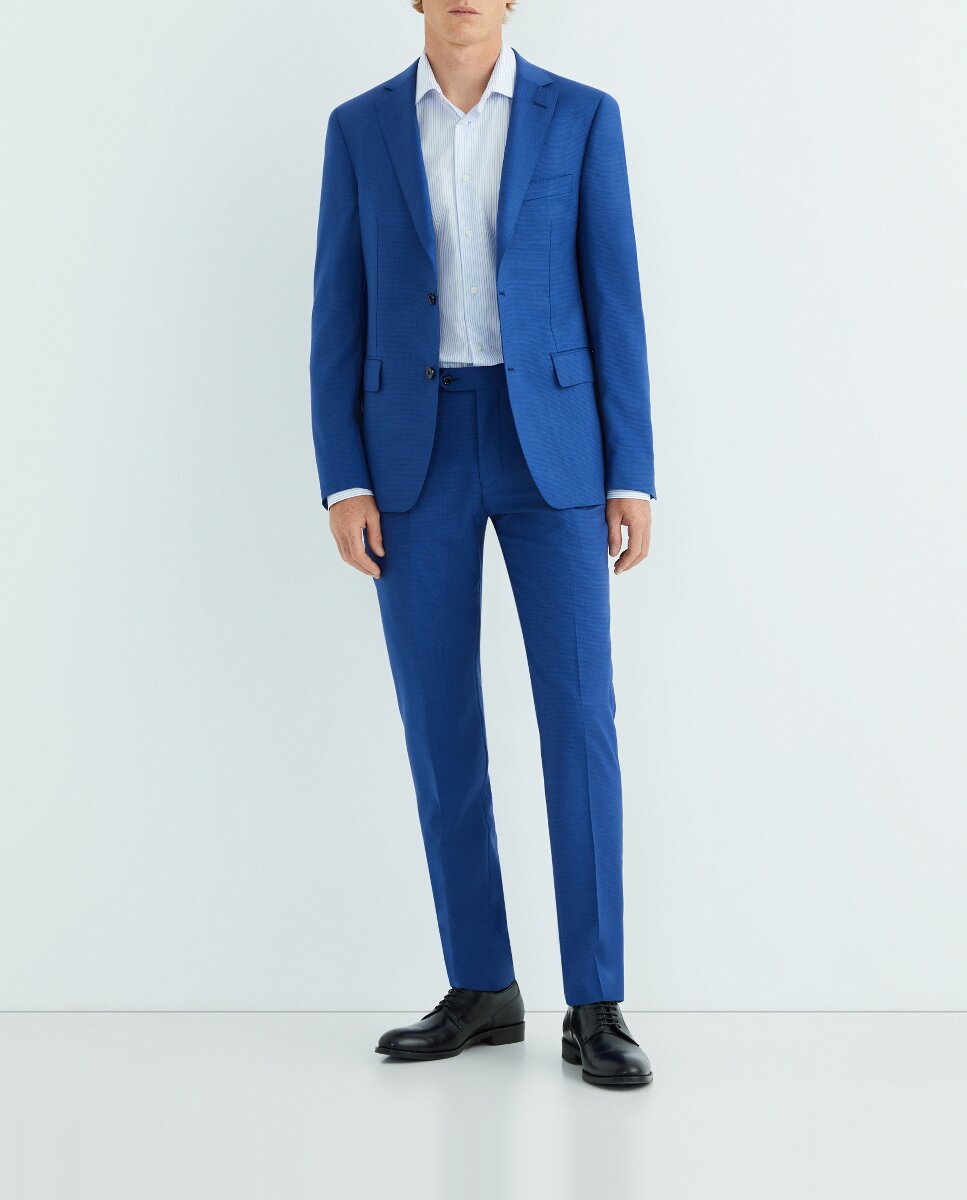 Imagen 0 de Traje de hombre half canvas slim fit microestructura