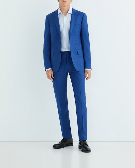 Imagen 0 de Traje de hombre half canvas slim fit microestructura