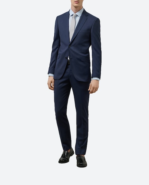 Imagen 0 de Traje de hombre half canvas regular fit microestructura