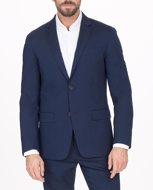 Imagen 0 de Chaqueta de traje de hombre Calvin Klein regular liso azul