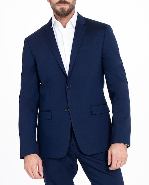 Imagen 0 de Chaqueta de traje de hombre slim liso azul