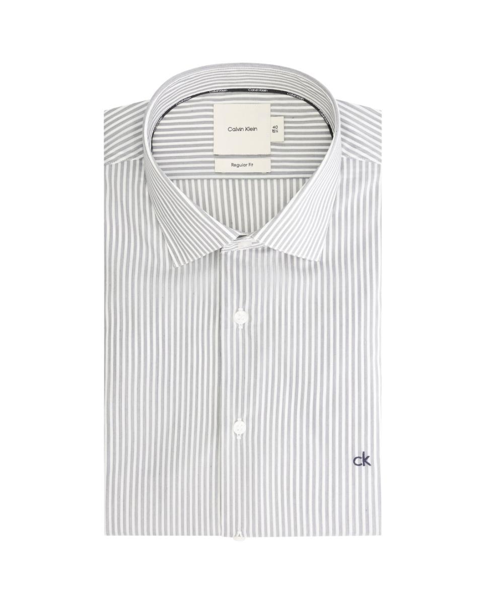 Imagen 0 de Camisa de hombre de vestir regular en lyocell con rayas.