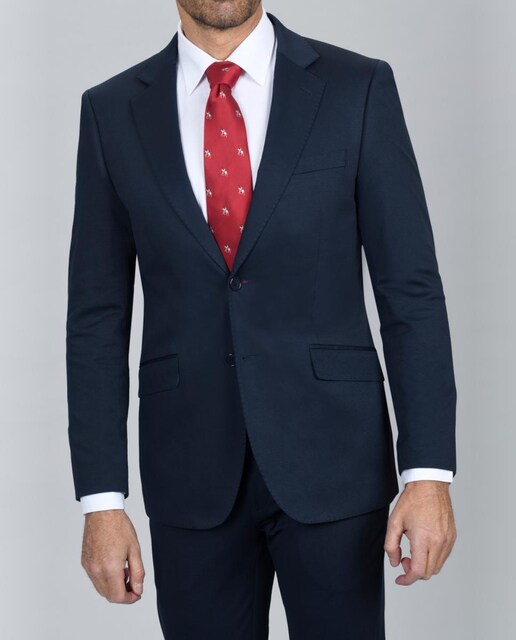 Imagen 0 de Traje de hombre semi-entallado con dos bolsillos laterales