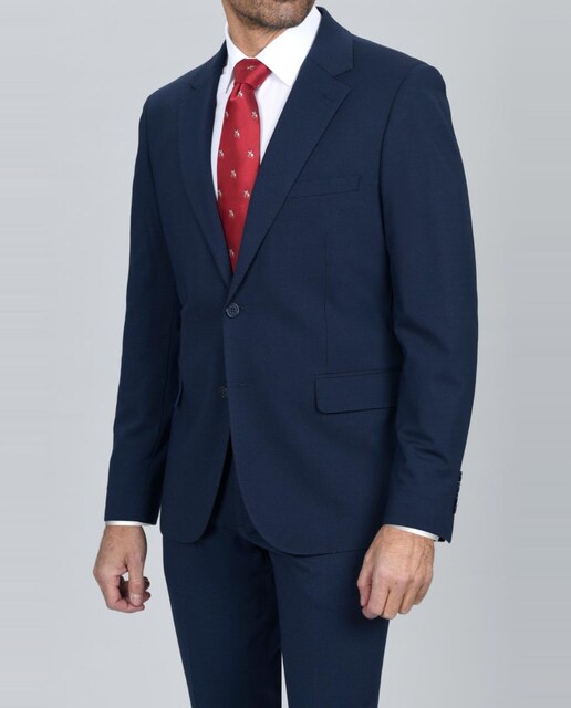 Imagen 0 de Traje de hombre slim-fit en microdibujo
