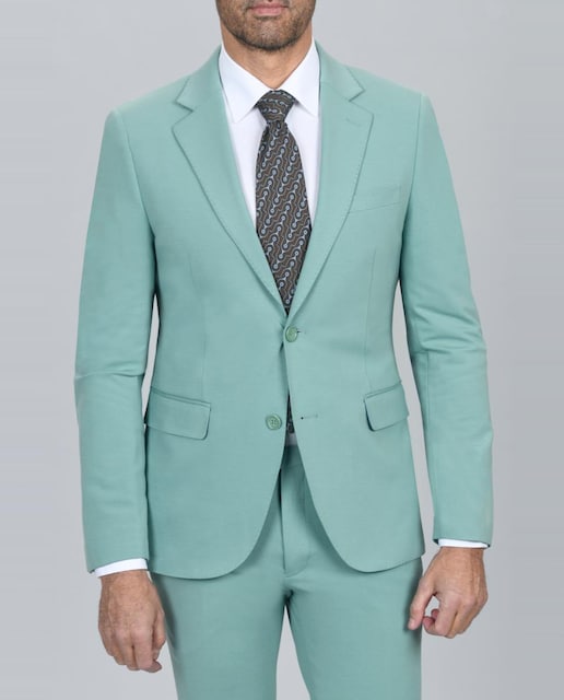 Imagen 0 de Traje de hombre slim-fit en microdibujo