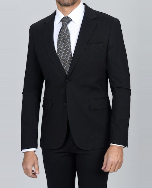 Imagen 0 de Traje de hombre slim-fit en microdibujo