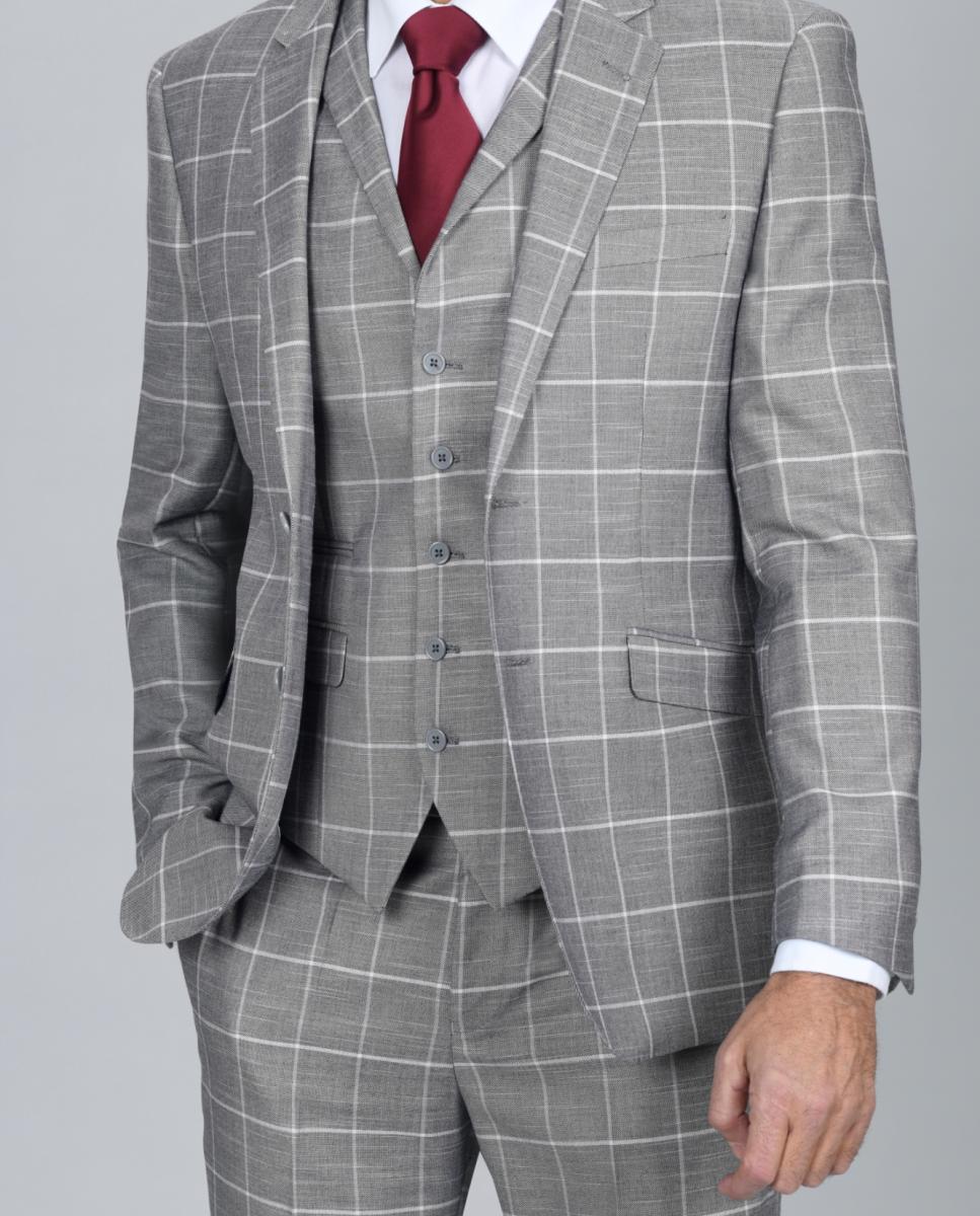 Imagen 0 de Traje de hombre con chaleco semientallado