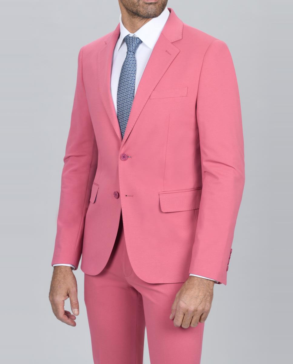 Imagen 0 de Traje de hombre slim-fit en microdibujo