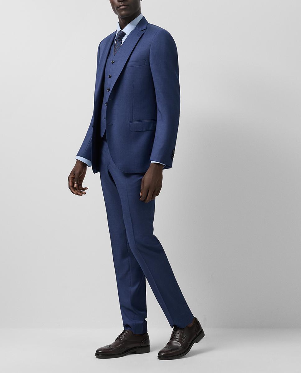 Imagen 0 de Traje de hombre slim fit half canvas falso liso