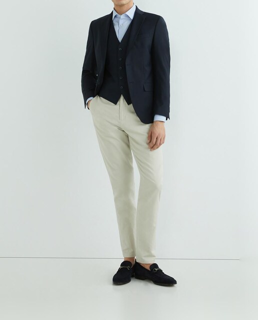 Imagen 0 de Chaleco de vestir de traje nos liso Regular Fit de hombre