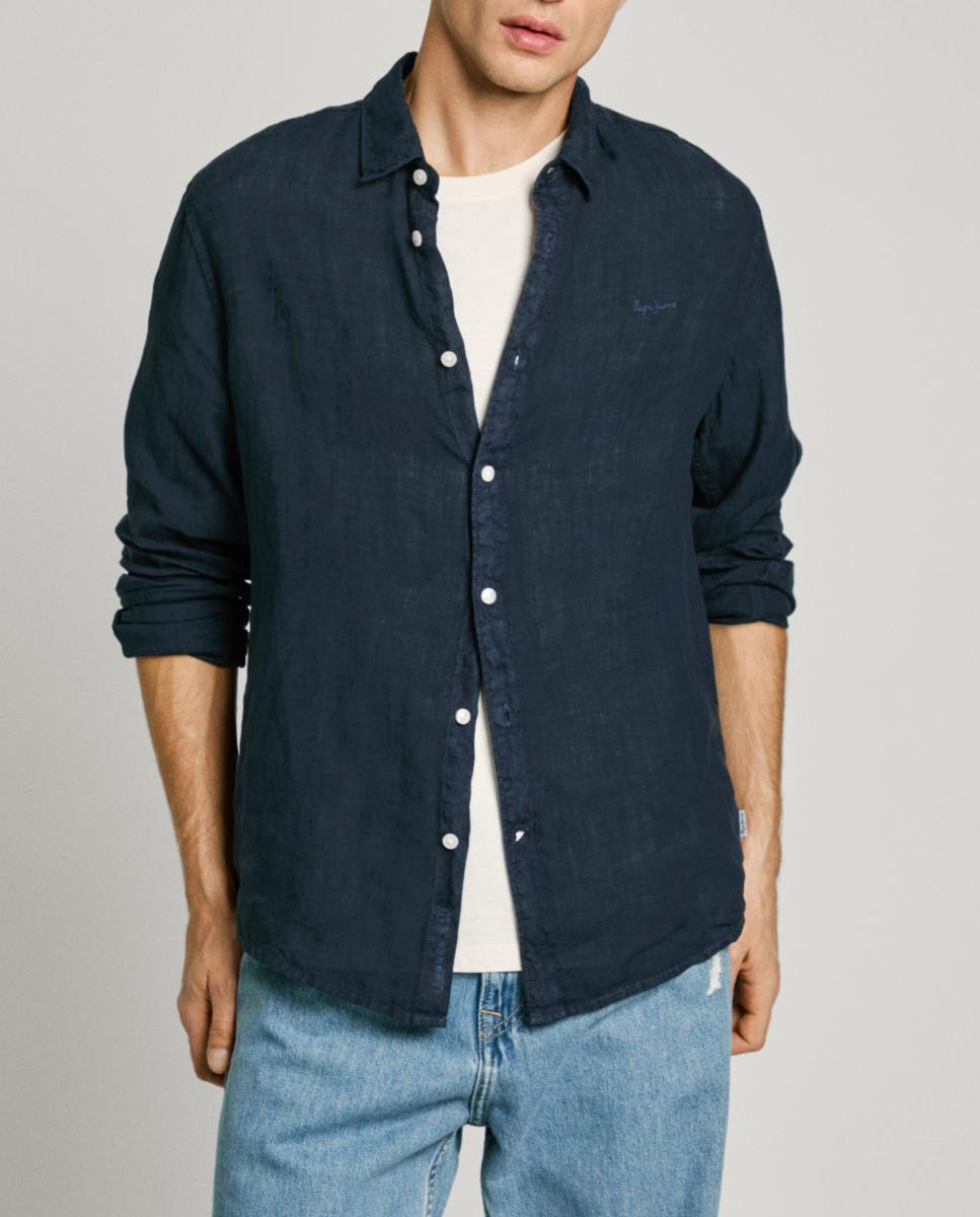 Imagen 0 de Camisa de hombre manga larga corte regular