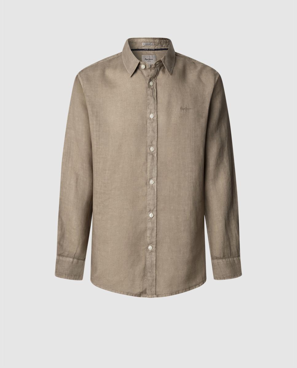 Imagen 0 de Camisa de hombre manga larga corte regular