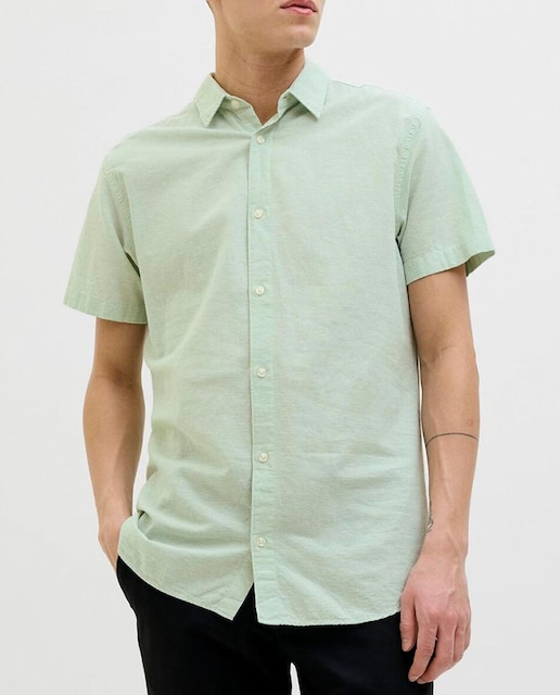 Imagen 0 de Camisa de mangas cortas con corte slim de hombre