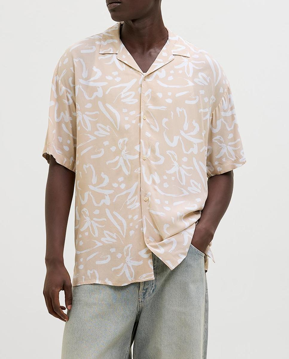 Imagen 0 de Camisa de mangas cortas con estampado de hombre