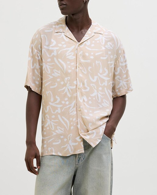 Imagen 0 de Camisa de mangas cortas con estampado de hombre