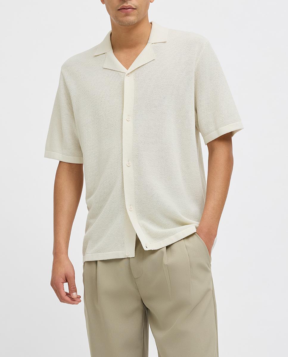 Imagen 0 de Jersey de punto de mangas cortas de hombre