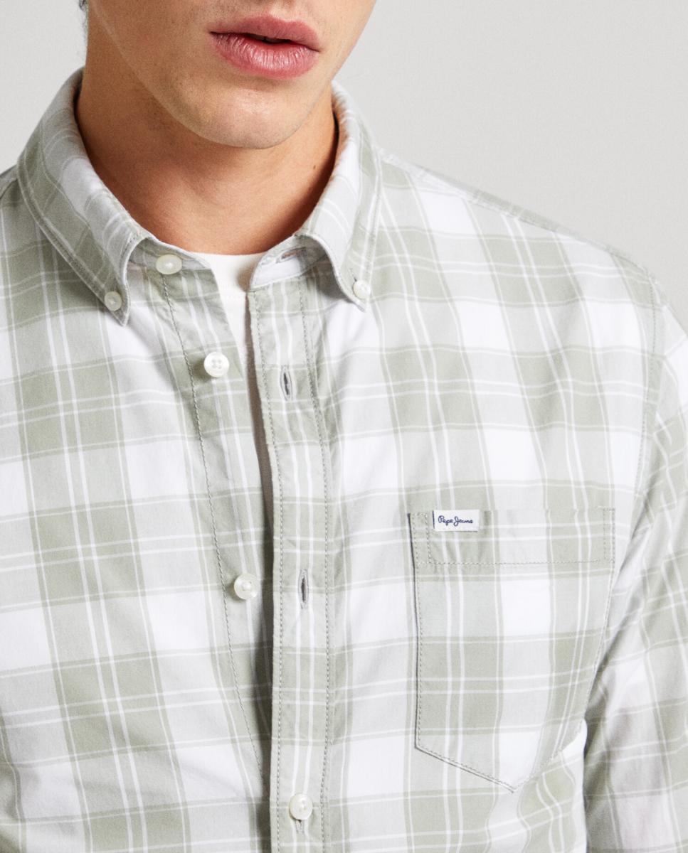 Imagen 0 de Camisa de hombre regular fit con estampado de cuadros