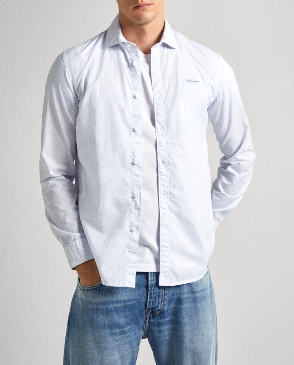Imagen 0 de Camisa popelín de hombre slim fit con estampado floral