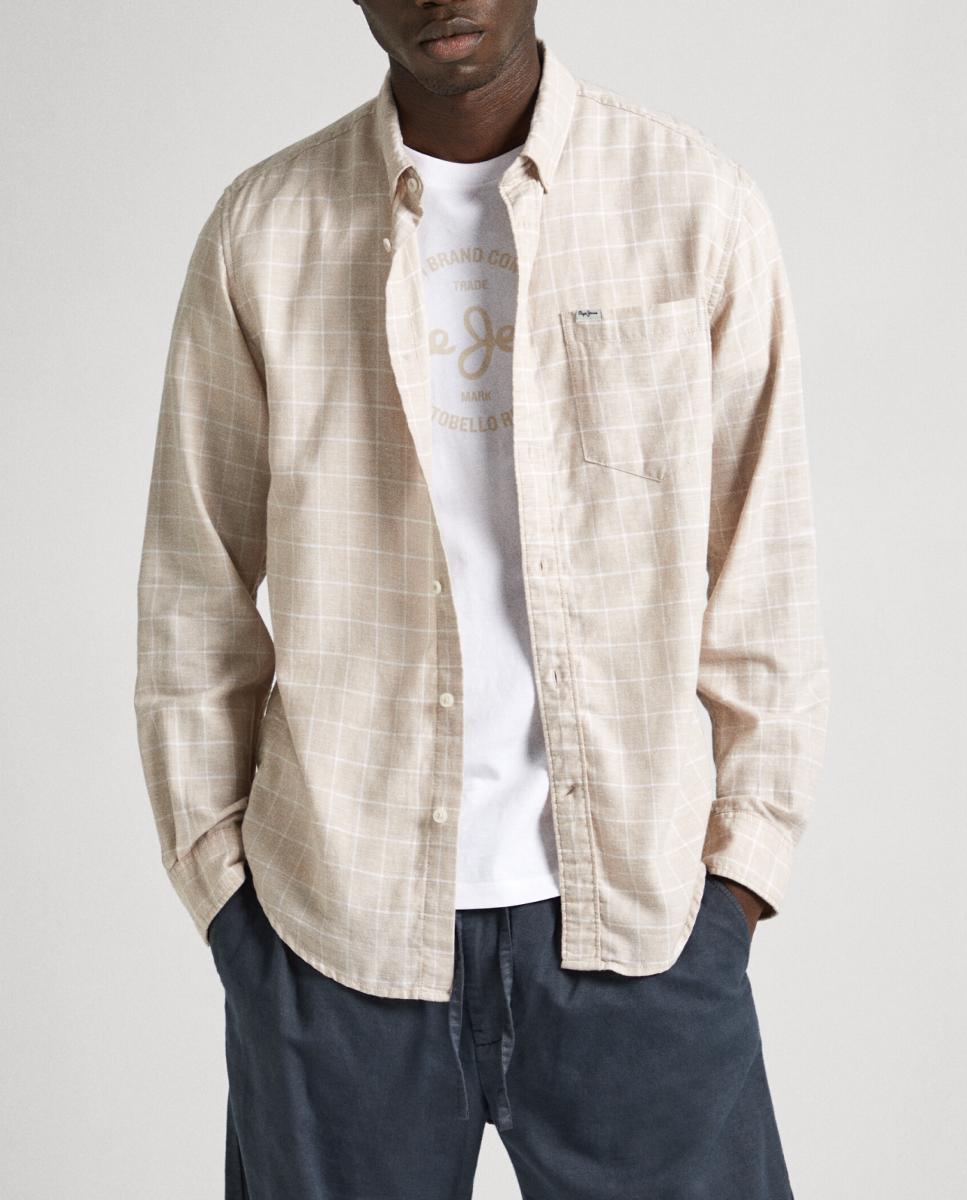 Imagen 0 de Camisa de hombre regular fit con estampado de cuadros