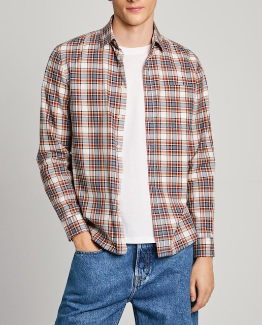Imagen 0 de Camisa de hombre de manga larga en algodón