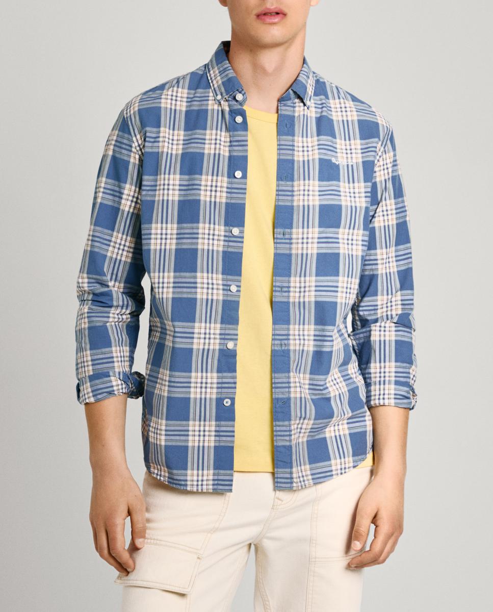 Imagen 0 de Camisa de hombre de manga larga en popelin