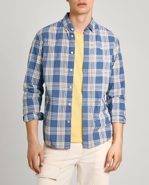 Imagen 0 de Camisa de hombre de manga larga en popelin