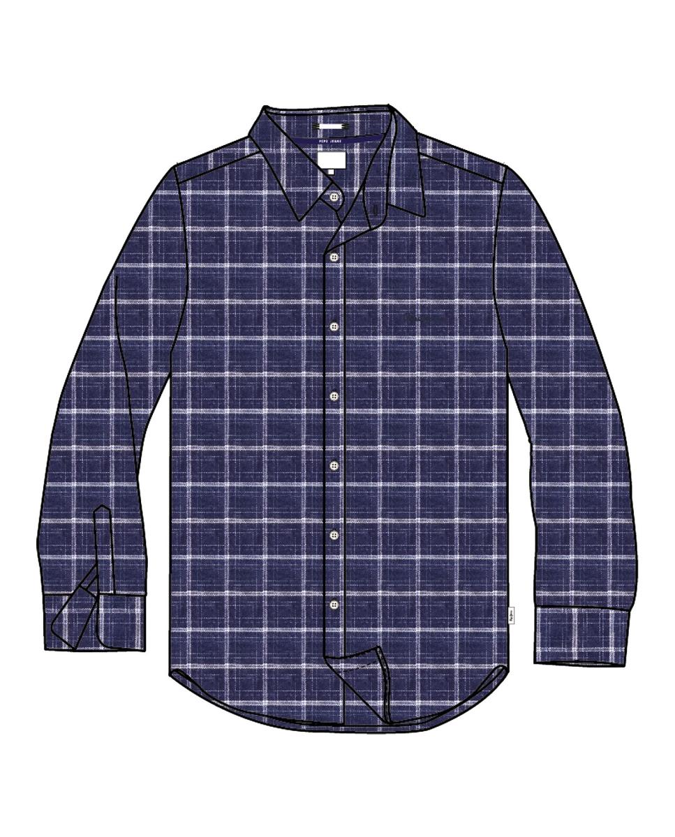 Imagen 0 de Camisa de hombre manga larga y corte regular