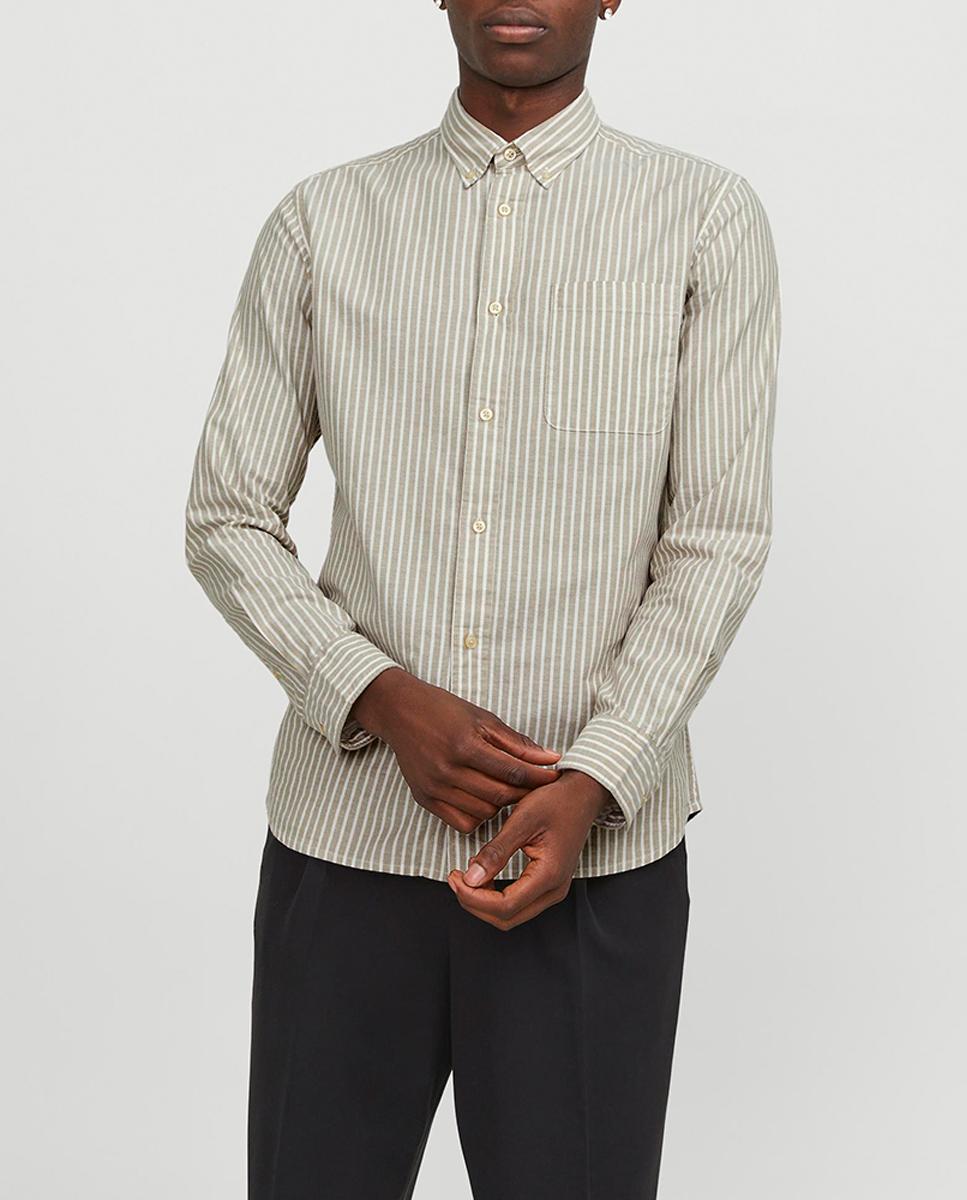 Imagen 0 de Camisa Oxford de hombre con algodón orgánico slim lisa