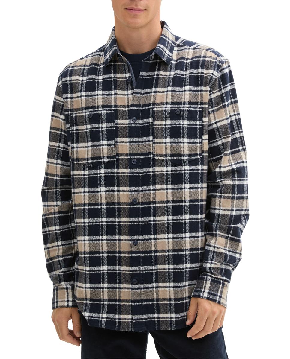 Imagen 0 de Sobrecamisa de hombre de manga larga y estampado a cuadros