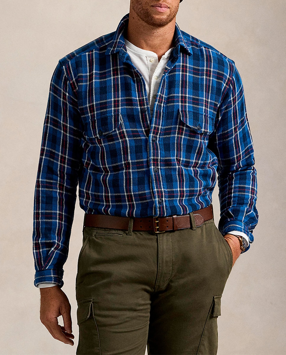Imagen 0 de Sobrecamisa de hombre tejido felpa Classic fit tallas grandes