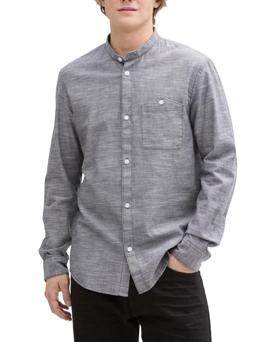 Imagen 0 de Camisa de hombre de cuello mao lisa