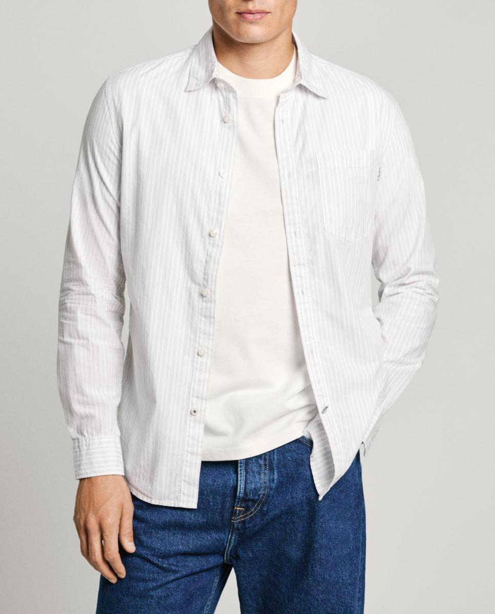 Imagen 0 de Camisa de hombre manga larga corte slim