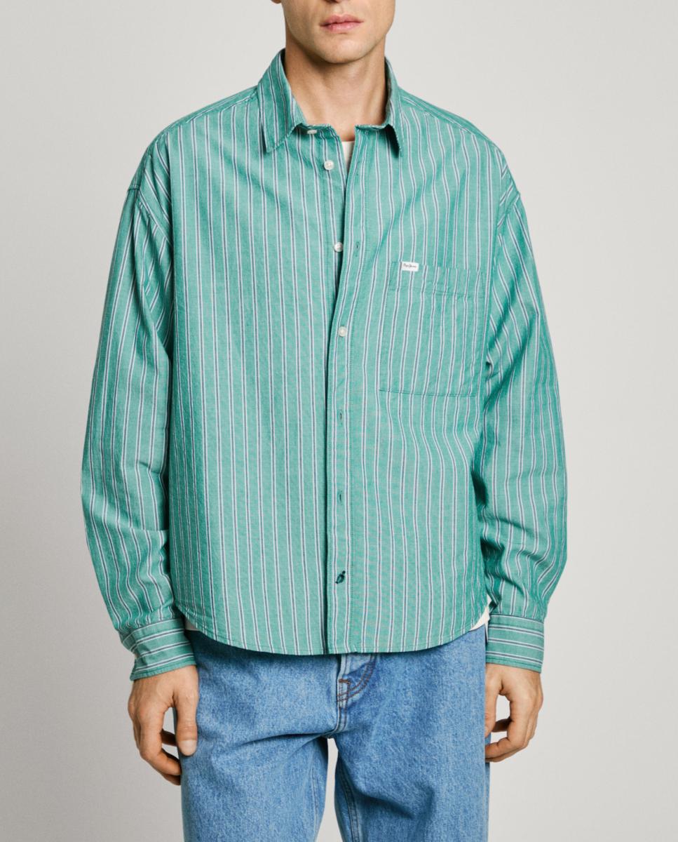 Imagen 0 de Camisa de hombre manga larga corte relajado