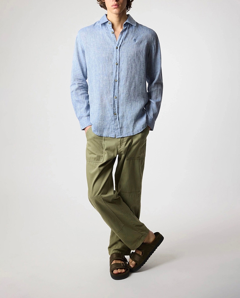 Imagen 0 de Camisa confeccionada con lino 100% de hombre