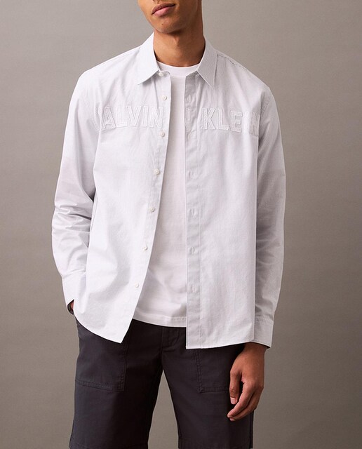 Imagen 0 de Camisa de hombre Oxford con maxi logo