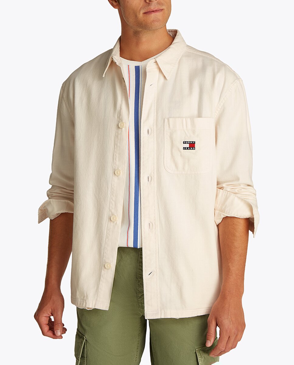 Imagen 0 de Sobrecamisa de hombre con logo bordado y fit oversized