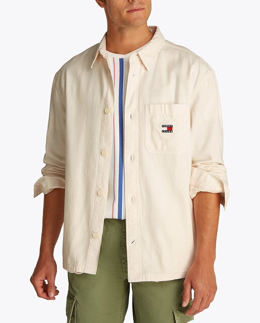 Imagen 0 de Sobrecamisa de hombre con logo bordado y fit oversized