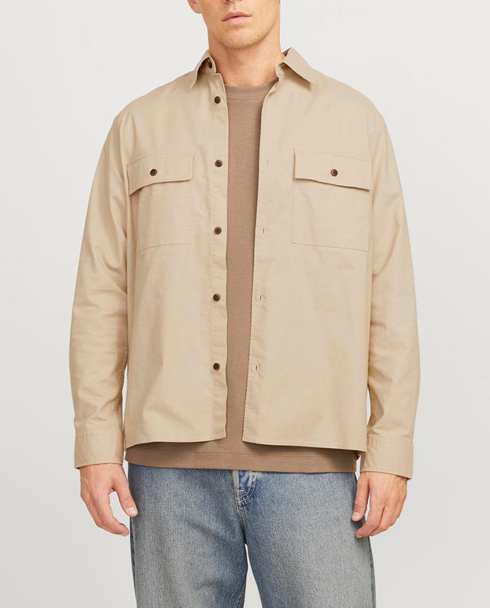 Imagen 0 de Camisa de mangas largas con bolsillos delanteros de hombre
