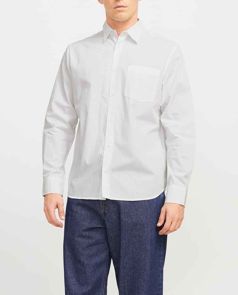 Imagen 0 de Camisa de mangas largas con cierre con botones y bolsillo delantero de hombre